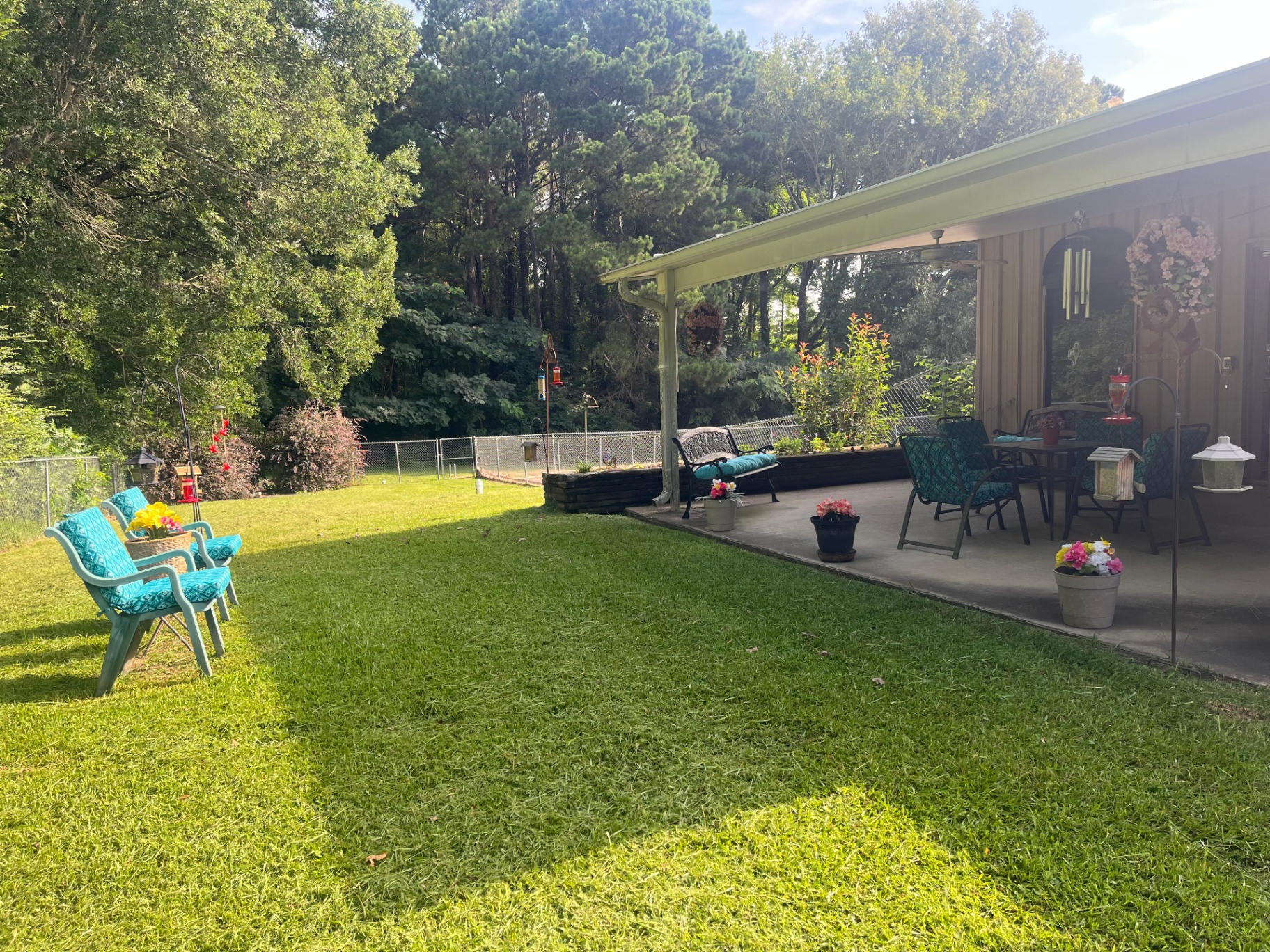 Spacious, secure backyard for fresh air and gentle activity